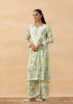 Load image into Gallery viewer, Ruhaab Mulmul Chikankari Kurti Pallazo Set