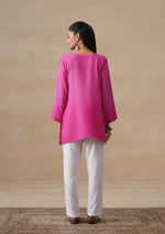 Load image into Gallery viewer, Nalli Rayon Chikankari Short Kurti - The Lucknowi Chikan