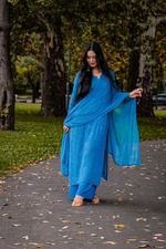 Load image into Gallery viewer, Nagma Premium Chikankari Mukaish Kurti Set