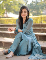 Load image into Gallery viewer, Nagma Premium Chikankari Mukaish Kurti Set