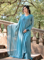 Load image into Gallery viewer, Nagma Premium Chikankari Mukaish Kurti Set