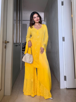 Load image into Gallery viewer, Anushka Styled Sharara Set - The Lucknowi Chikan