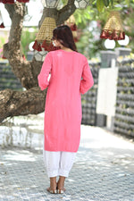 Load image into Gallery viewer, Ulfat Rayon Mukaish Chikankari Kurti