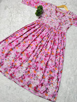 Load image into Gallery viewer, Gulfam Side Choli Mul Mul Gown Pink