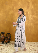Load image into Gallery viewer, Pratha 3D Chikankari Muslin Kurta