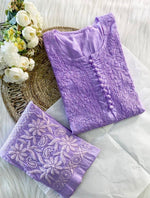 Load image into Gallery viewer, Isha Crochet Dobi Chikankari Co-Ord Set