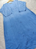 Load image into Gallery viewer, Riva Rayon Ombre Chikankari Kurtis