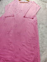 Load image into Gallery viewer, Riva Rayon Ombre Chikankari Kurtis