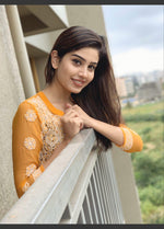 Load image into Gallery viewer, Zara Styled Georgette Chikankari Kurti With White Sharara