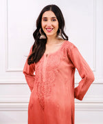 Load image into Gallery viewer, Riva Ombre Chikankari Kurti