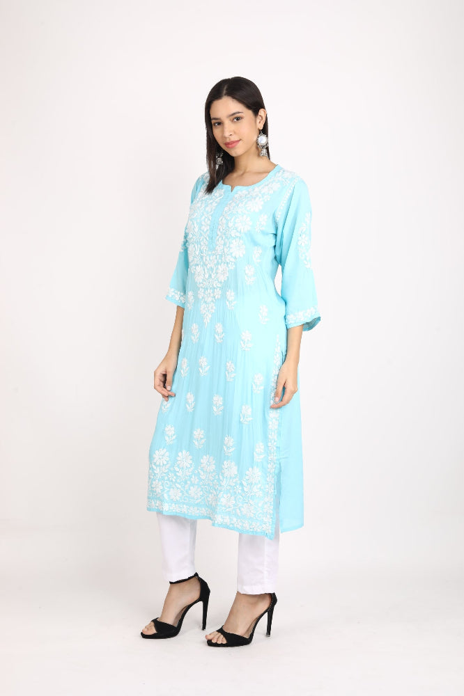 Bela Modal Chikankari Long Kurta