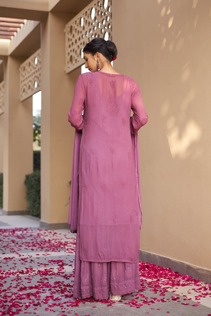 Nagma Premium Chikankari Mukaish Viscose Set