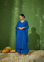 Load image into Gallery viewer, Nagma Premium Chikankari Mukaish Kurti Set