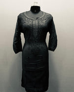 Load image into Gallery viewer, Bakhiya Chanderi Shraddha Kapoor Styled Chikankari Kurti