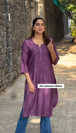 Load image into Gallery viewer, Shraddha Kapoor in Chikankari Kurti