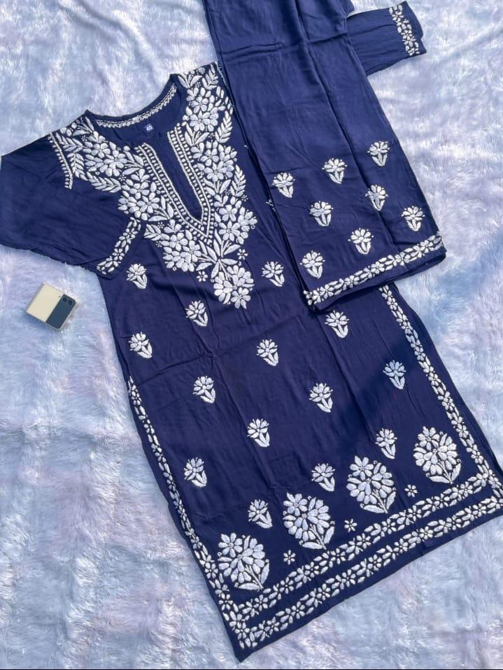 Daniya Premium Chikankari Modal Co-ord Sets