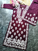 Load image into Gallery viewer, Daniya Premium Chikankari Rayon Co-ord Sets