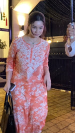 Load image into Gallery viewer, Zainab Chikankari Mulmul Straight Kurti