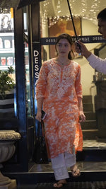 Load image into Gallery viewer, Zainab Chikankari Mulmul Straight Kurti