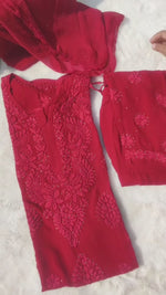 Load image into Gallery viewer, Khwab 3D Handwork Chikankari Kurti Set