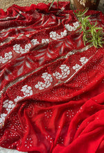 Load image into Gallery viewer, Apsara Premium Luxury Chikankari Saree