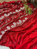 Load image into Gallery viewer, Apsara Premium Luxury Chikankari Saree - The Lucknowi Chikan
