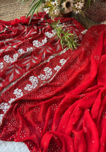 Load image into Gallery viewer, Apsara Premium Luxury Chikankari Saree