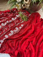 Load image into Gallery viewer, Apsara Premium Luxury Chikankari Saree - The Lucknowi Chikan
