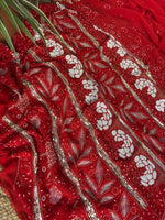 Load image into Gallery viewer, Apsara Premium Luxury Chikankari Saree - The Lucknowi Chikan