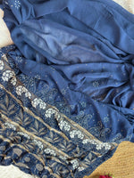 Load image into Gallery viewer, Apsara Premium Luxury Chikankari Saree - The Lucknowi Chikan