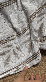 Load image into Gallery viewer, Apsara Premium Luxury Chikankari Saree - The Lucknowi Chikan