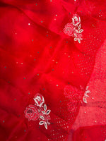 Load image into Gallery viewer, Royal Mandakini Organza Silk Chikankari Saree
