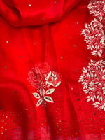Load image into Gallery viewer, Royal Mandakini Organza Silk Chikankari Saree