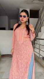 Load image into Gallery viewer, Kahkashan Pearl Viscose Long Kurta