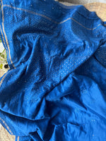 Load image into Gallery viewer, Madhuri Chanderi Silk Mukaish Saree. Electric-Blue