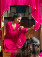 Load image into Gallery viewer, Gulnihal Viscose Premium Chikankari Kurti Set - The Lucknowi Chikan