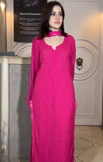 Load image into Gallery viewer, Gulnihal Viscose Premium Chikankari Kurti Set - The Lucknowi Chikan