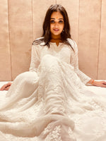 Load image into Gallery viewer, Sneh Premium Viscose Chikankari Gown