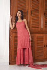 Load image into Gallery viewer, Fiza Designer Mukaish Chikankari Noodle Gharara Set