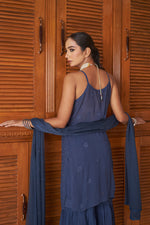 Load image into Gallery viewer, Fiza Designer Mukaish Chikankari Noodle Gharara Set