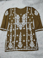 Load image into Gallery viewer, Ayesha Premium Chikankari Short Kurti - The Lucknowi Chikan