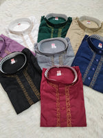 Load image into Gallery viewer, Kurta & Pyjama For Mens Navy-Blue