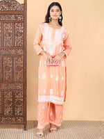 Load image into Gallery viewer, Malhar Modal Chikankari Kurti Set