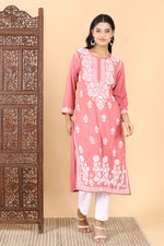 Load image into Gallery viewer, Saba Premium Modal Chikankari Kurti