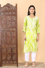 Load image into Gallery viewer, Zainab Chikankari Mulmul Straight Kurti