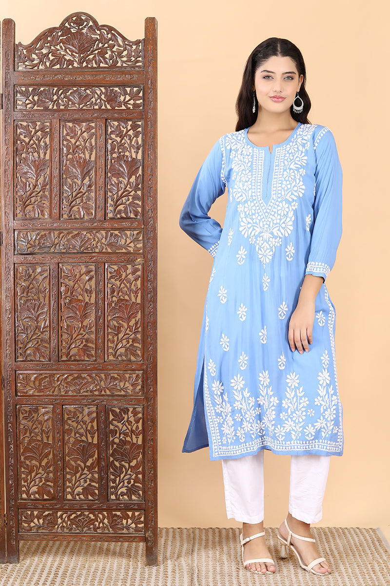 Saba Premium Modal Chikankari Kurti