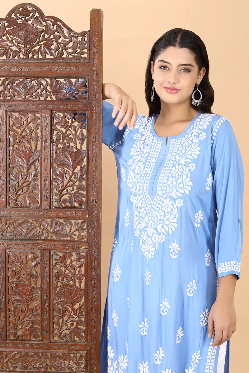 Saba Premium Modal Chikankari Kurti