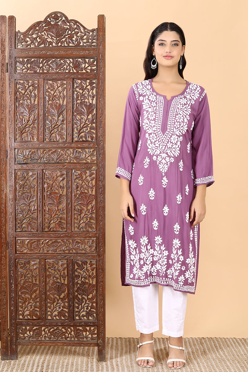 Saba Premium Modal Chikankari Kurti