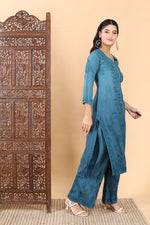 Load image into Gallery viewer, Morni Modal Chikankari Kurti Set