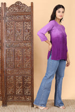 Load image into Gallery viewer, Amina Rayon Short Chikankari Kurti